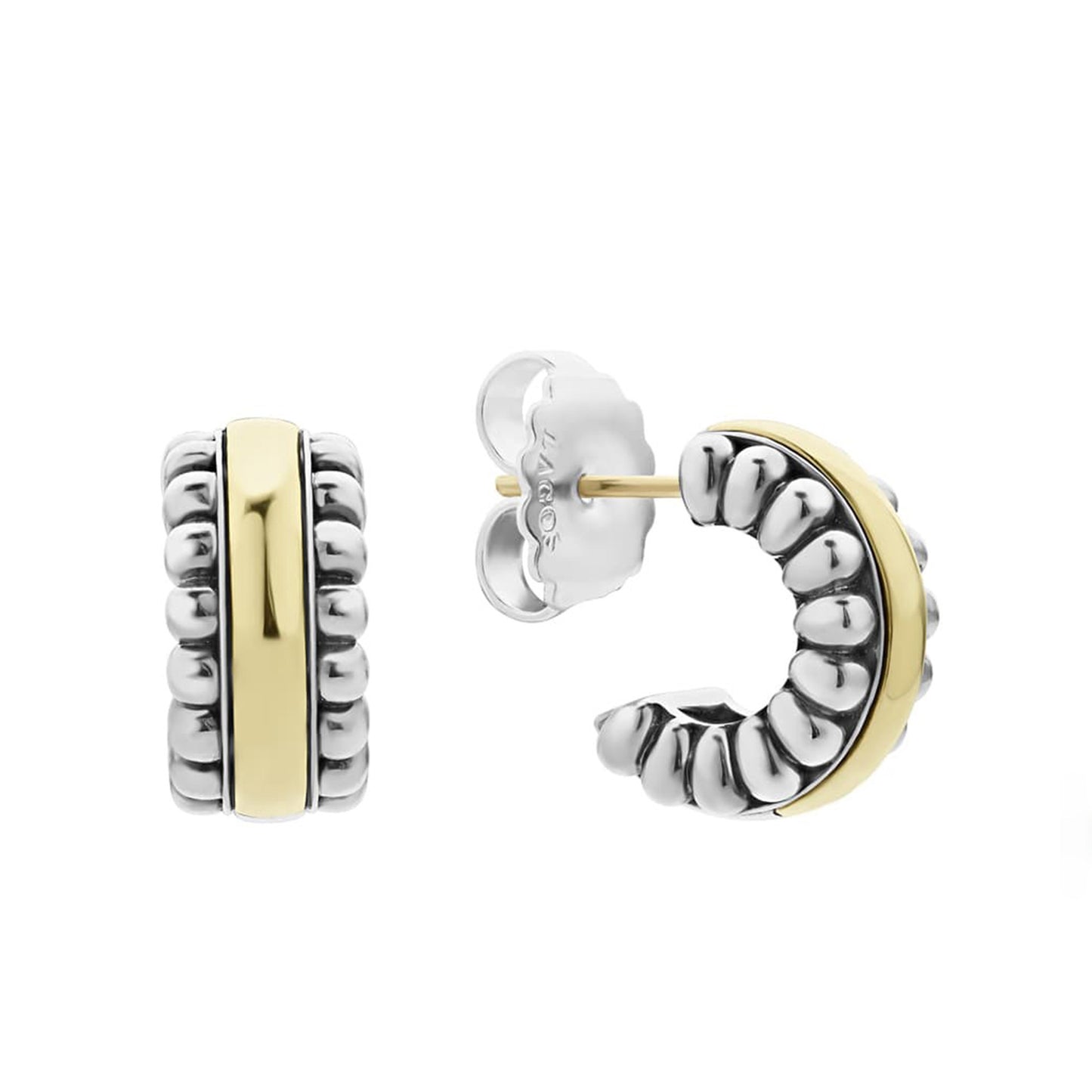 Signature Caviar Collection Flute Huggie Earrings