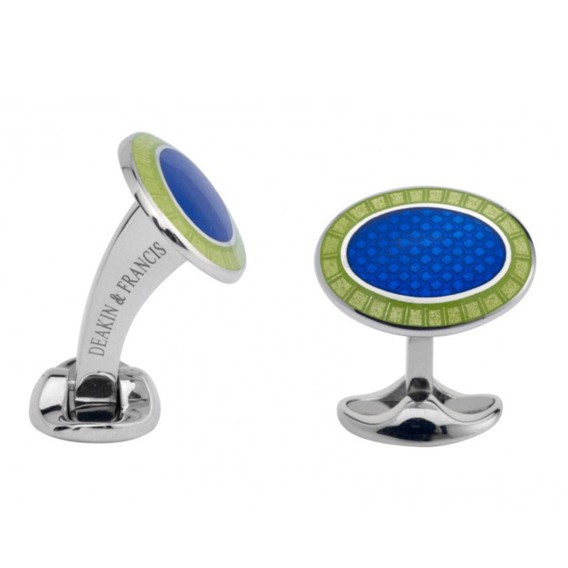 Lime Green & Nitric Blue Cufflinks