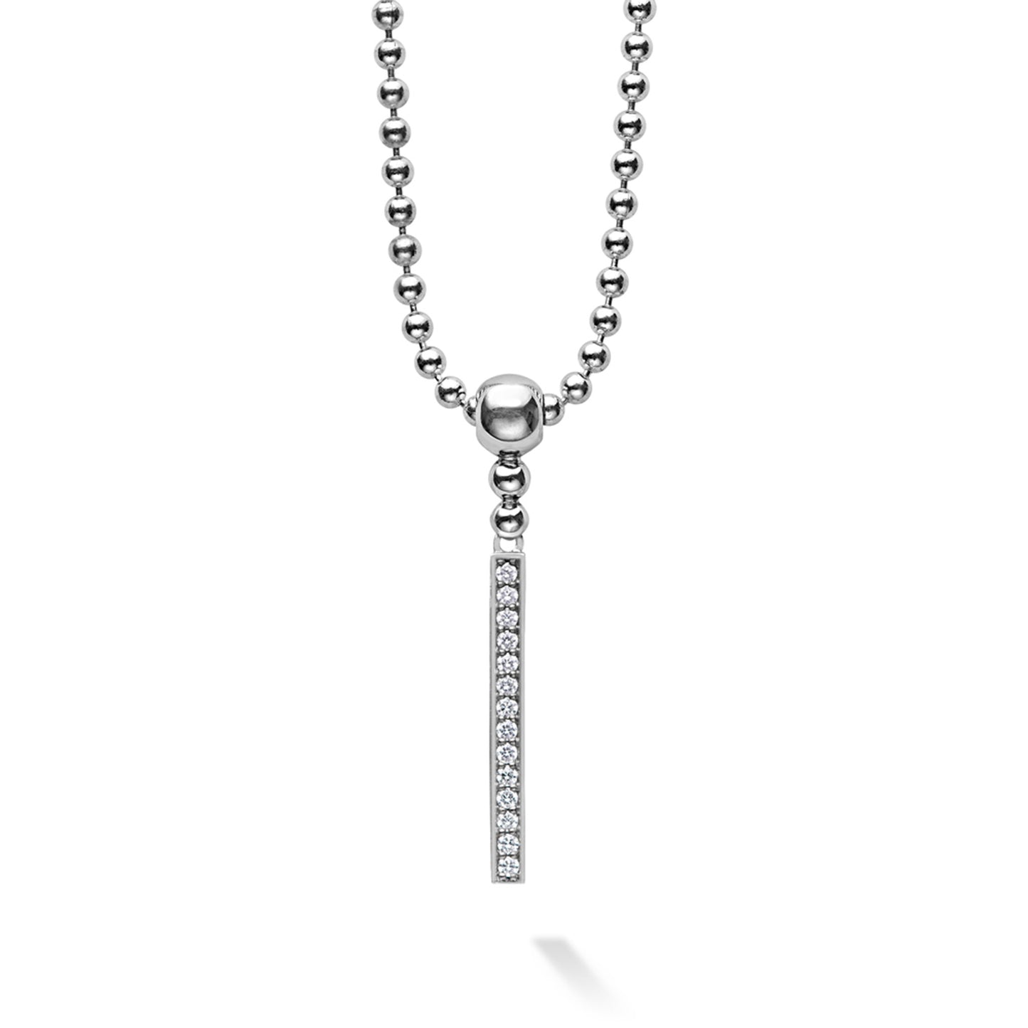 Caviar Spark Collection Linear Diamond Pendant Necklace