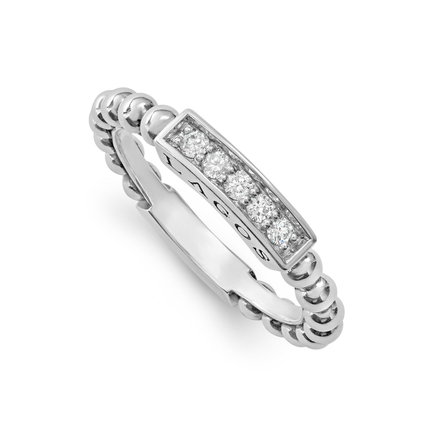 Caviar Spark Collection Diamond Stacking Ring