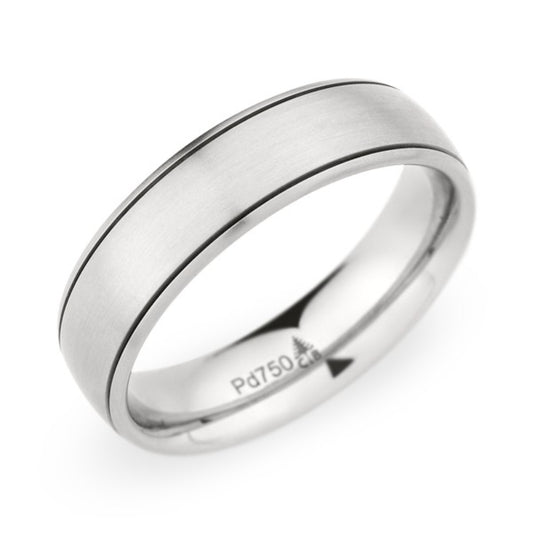 6.0 MM Flat Grooved Wedding Band