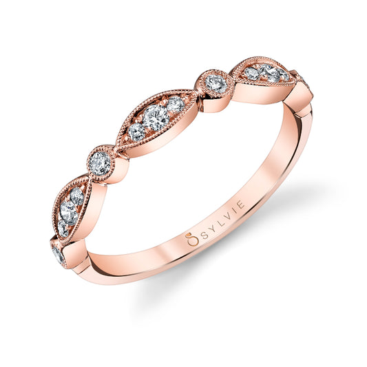 Talia Vintage Inspried Stackable Wedding Band
