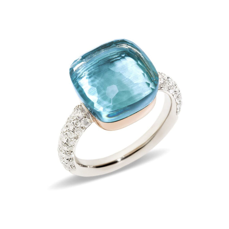 Nudo Collection Blue Topaz and Diamond Ring