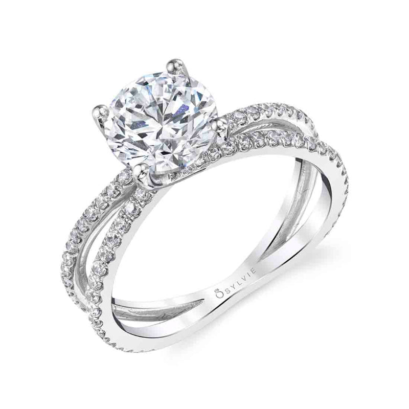 Guilian Round Cut Split Shank Diamond Mounting