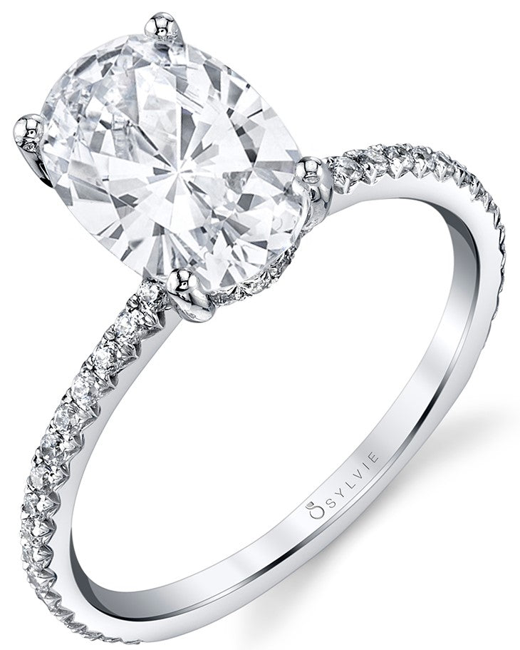 Maryam Oval Cut Diamond Under Halo Mounting