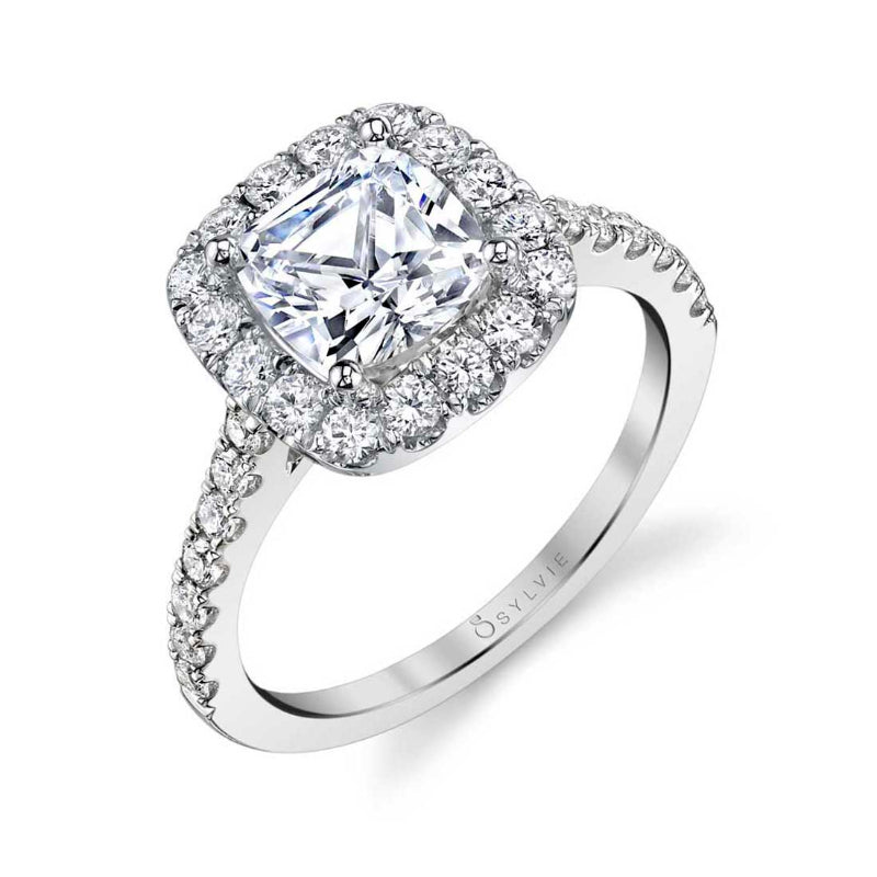 Jacalyn Cushion Cut Diamond Halo Mounting