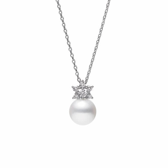 Classic Collection Akoya Pearl with Diamond Star Pendant