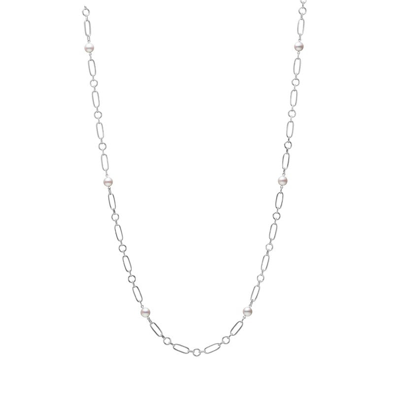 M Code Collection Akoya Pearl Station Necklace