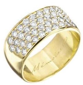 Pave Silk 4-Row Diamond Band