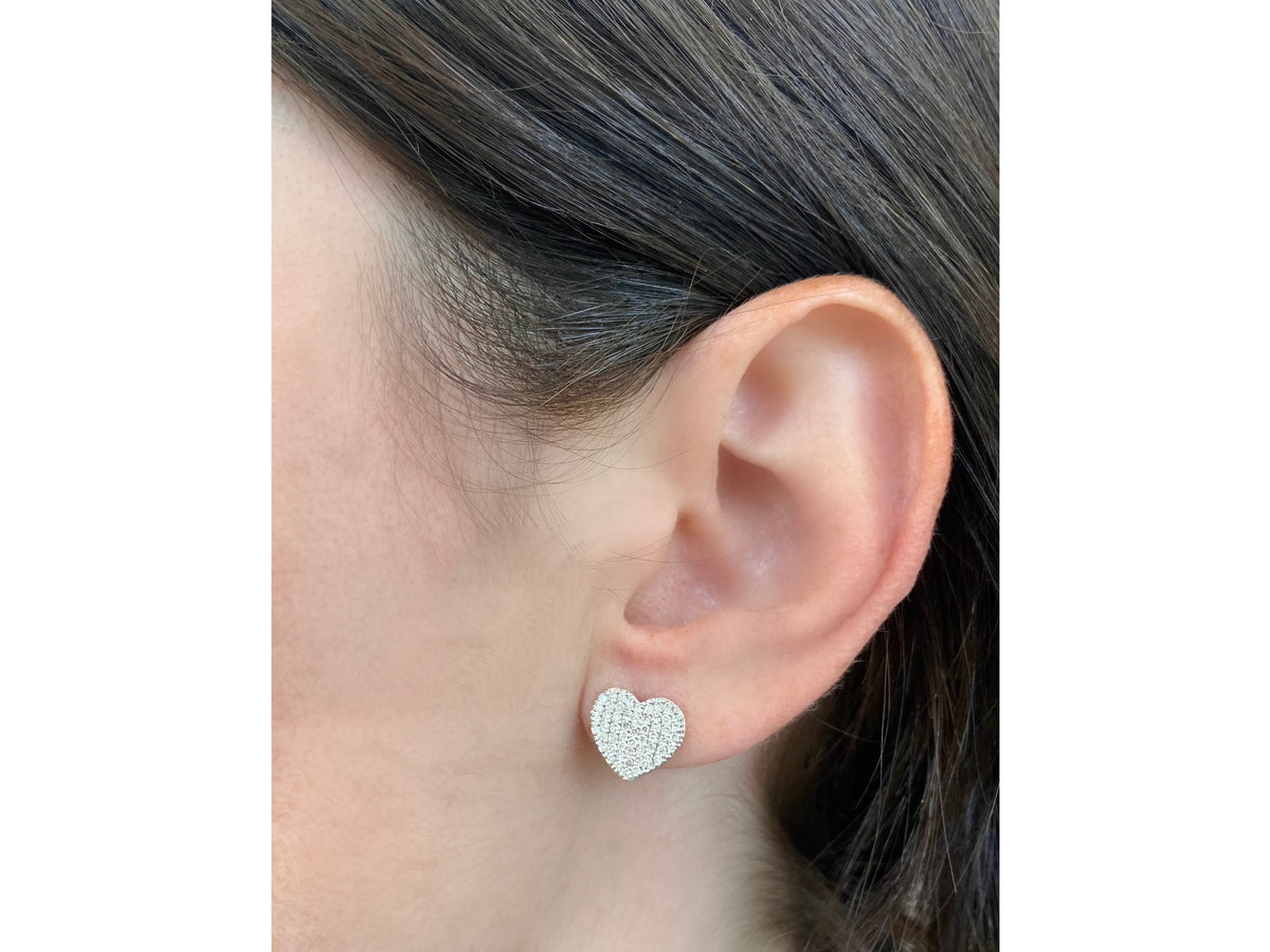 Mini Infinity Heart Stud Earrings