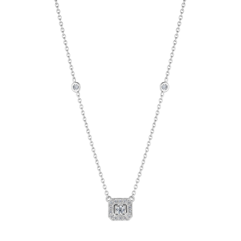 Art Deco Collection Emerald Shape Necklace