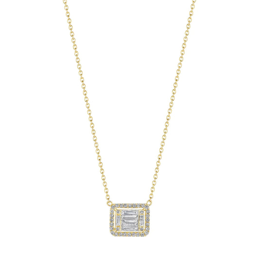 Moderne Deco Collection Diamond Illusion Necklace