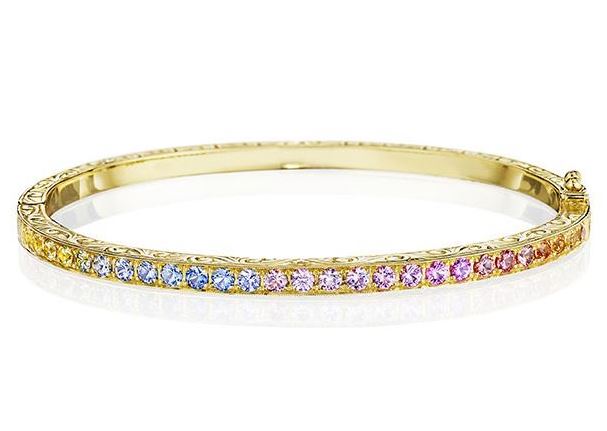 Watercolor Bangle in Rainbow Sapphire
