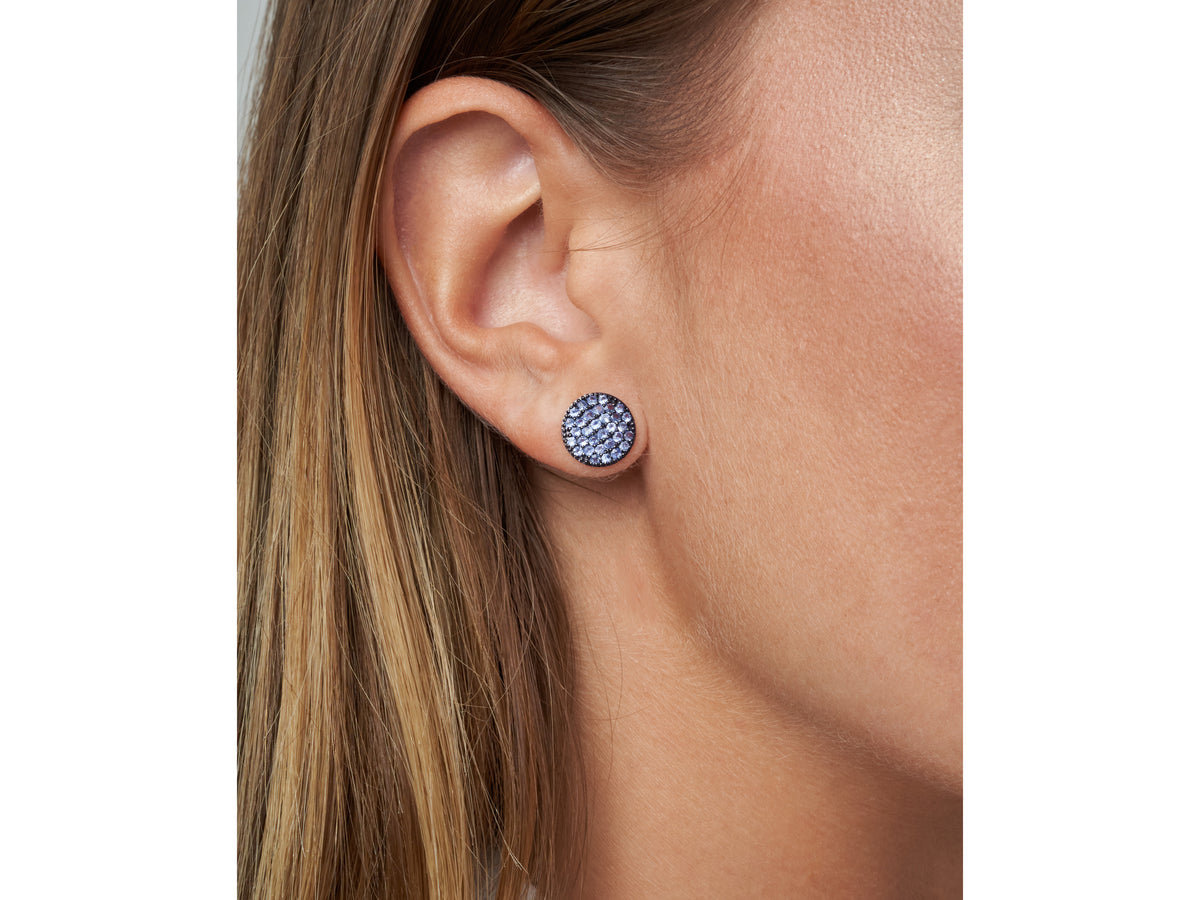 Denim Mini Infinity Stud Earrings