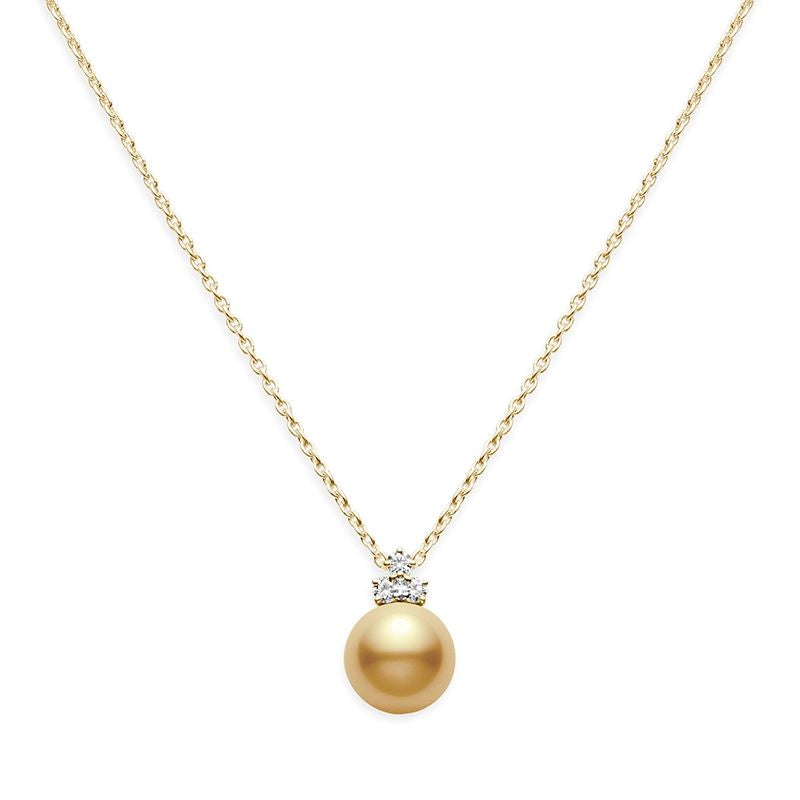 Classic Collection Golden South Sea Pearl & Diamond Pendant