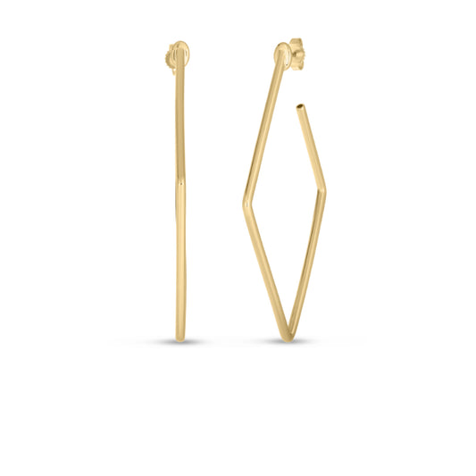 Perfect Gold Hoops Collection: 30 MM Square