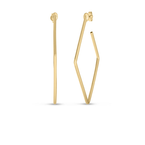 Perfect Gold Hoops Collection: 30 MM Square