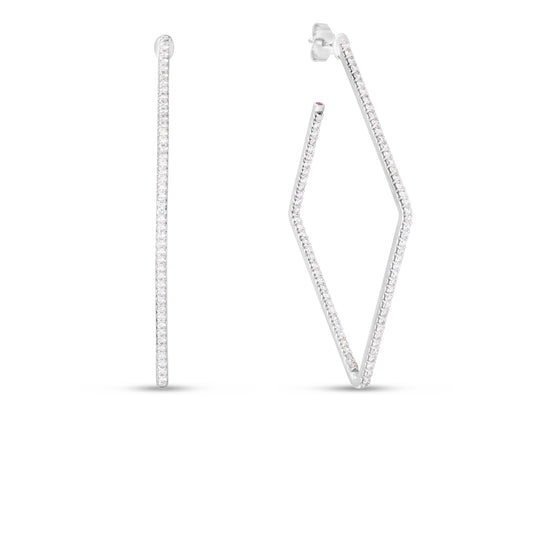 Perfect Diamond Hoops Collection: Large Square