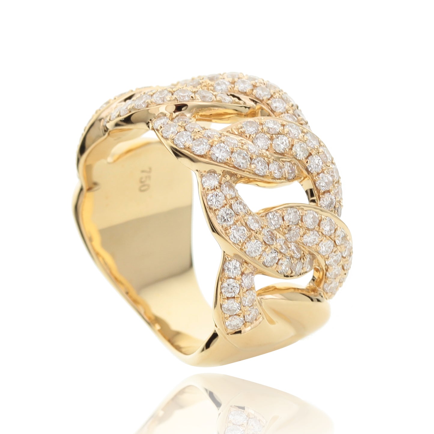 Diamond Curb Link Ring