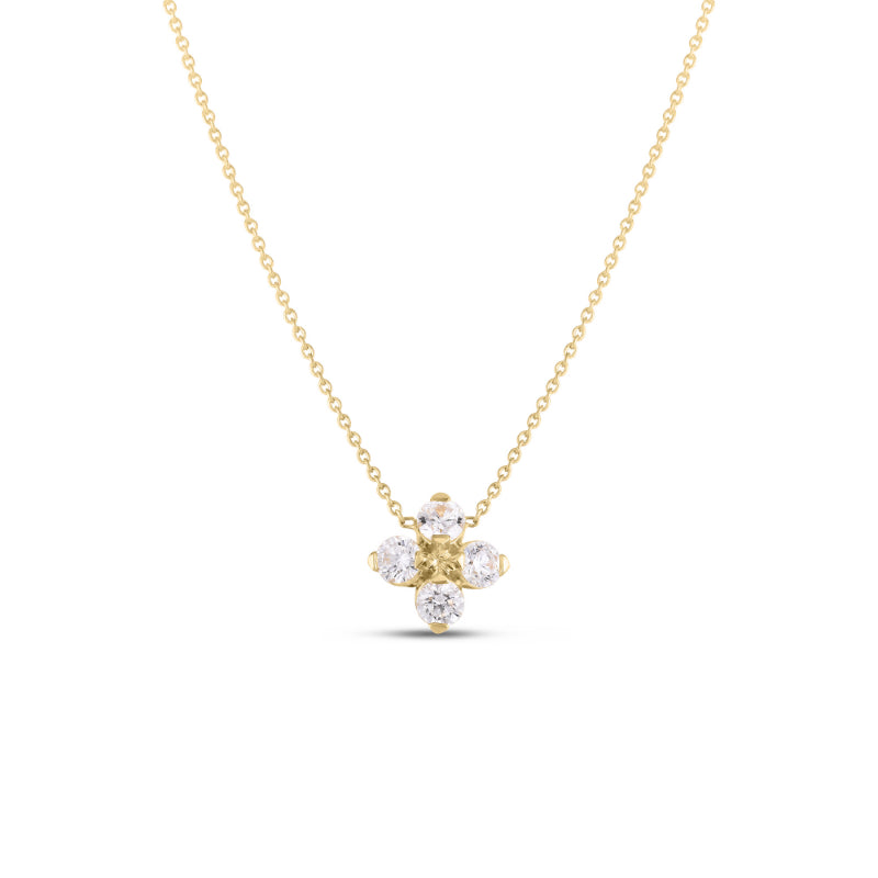 Love in Verona Diamond Flower Necklace