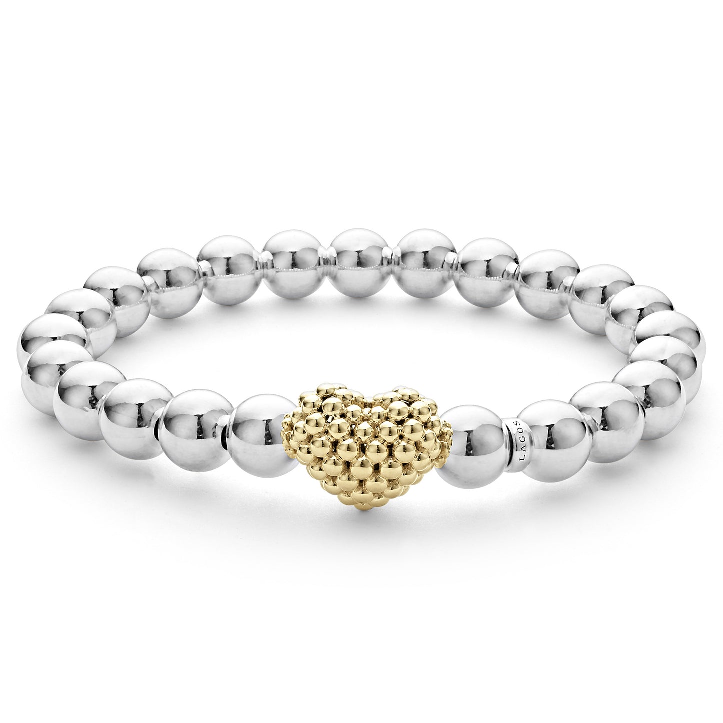 Signature Caviar Collection Stretch Heart Bracelet