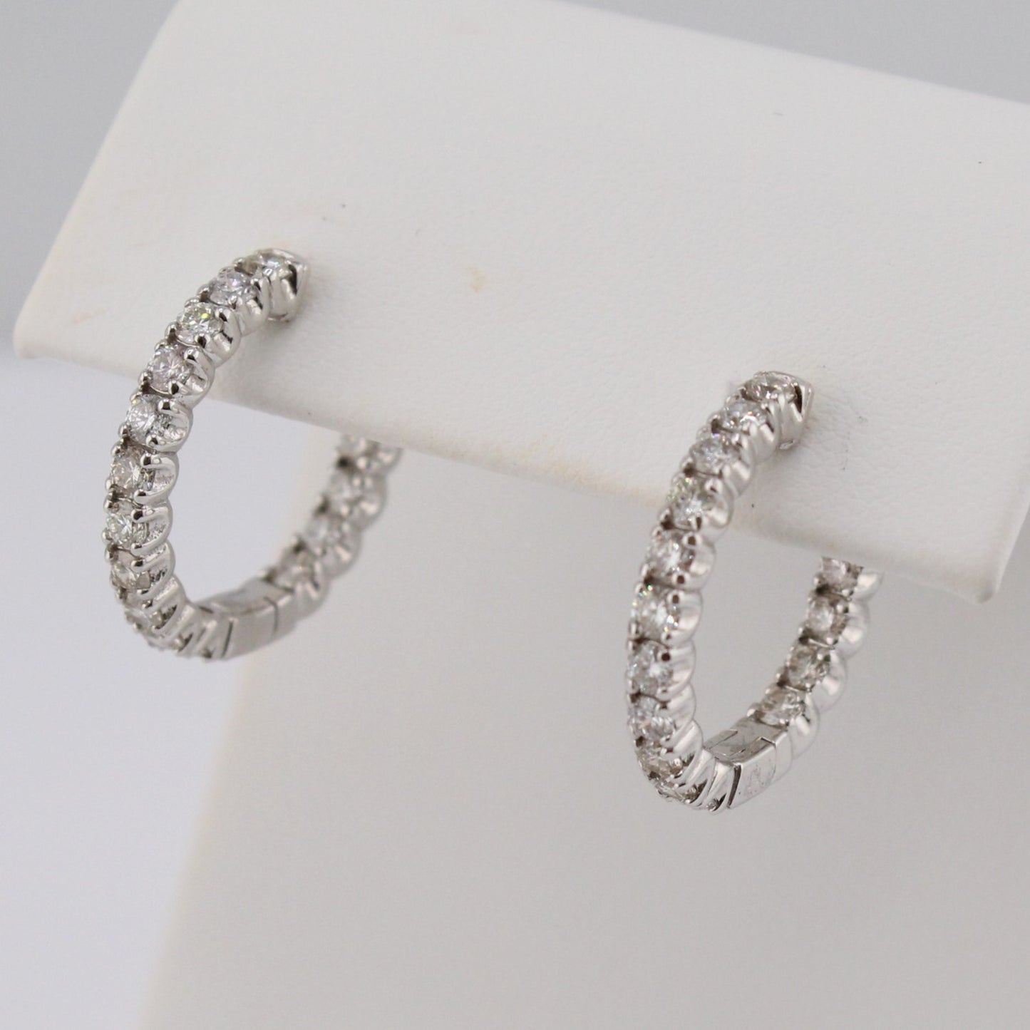 Diamond Inside Outside Hoops