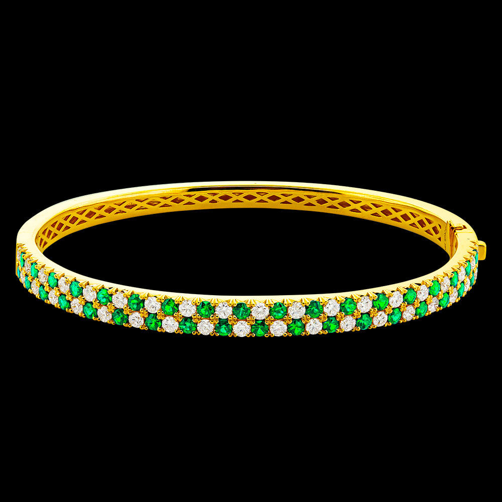 Emerald and Diamond Bangle