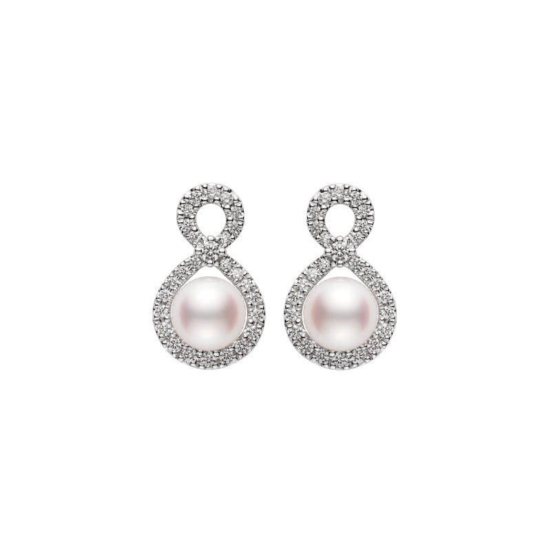 Ruyi Collection Akoya Pearl & Diamond Earrings