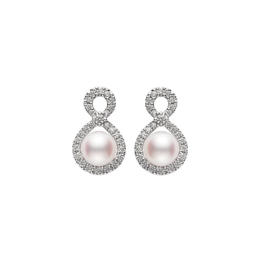 Ruyi Collection Akoya Pearl & Diamond Earrings