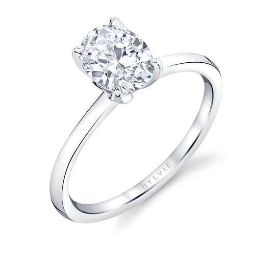 Sidney Oval Cut Solitaire Petal Prong Mounting