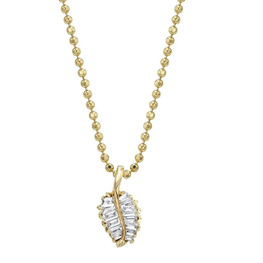 Palm Leaf Diamond Necklace