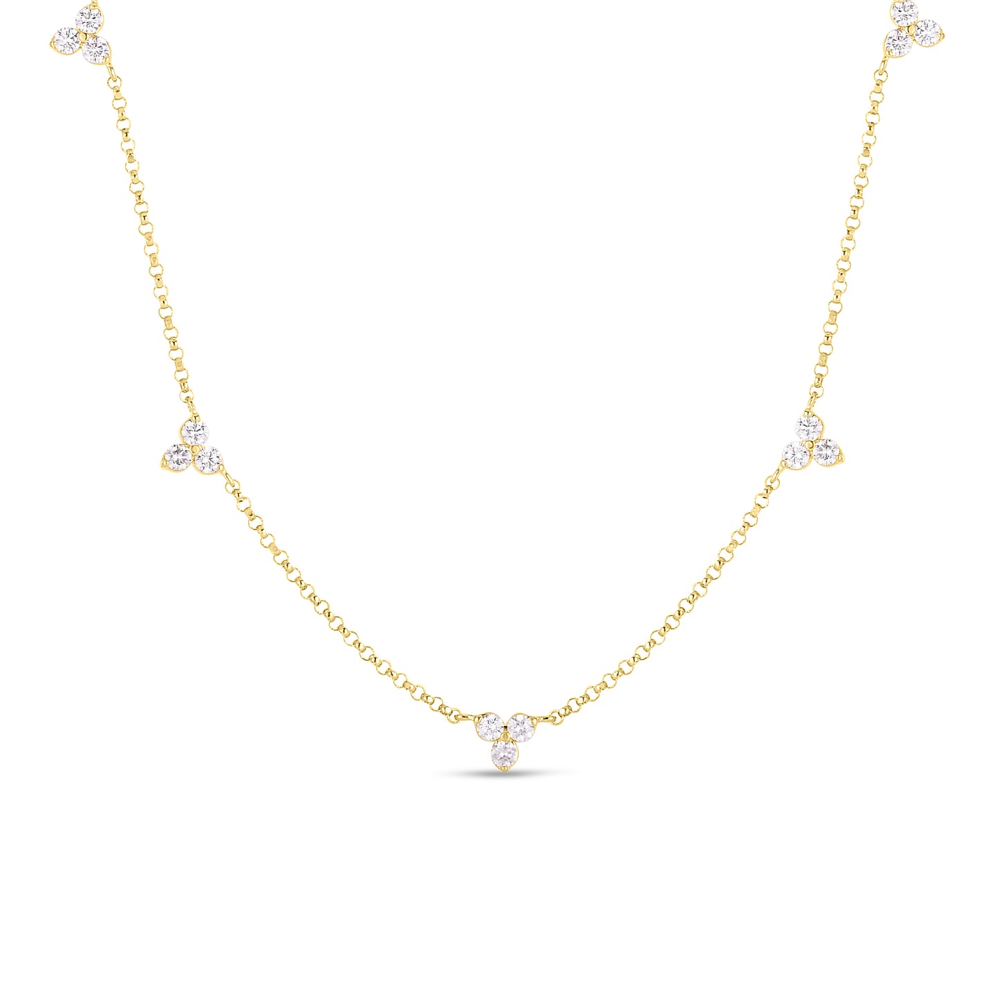 Love by the Inch 7-Station Flower Necklace