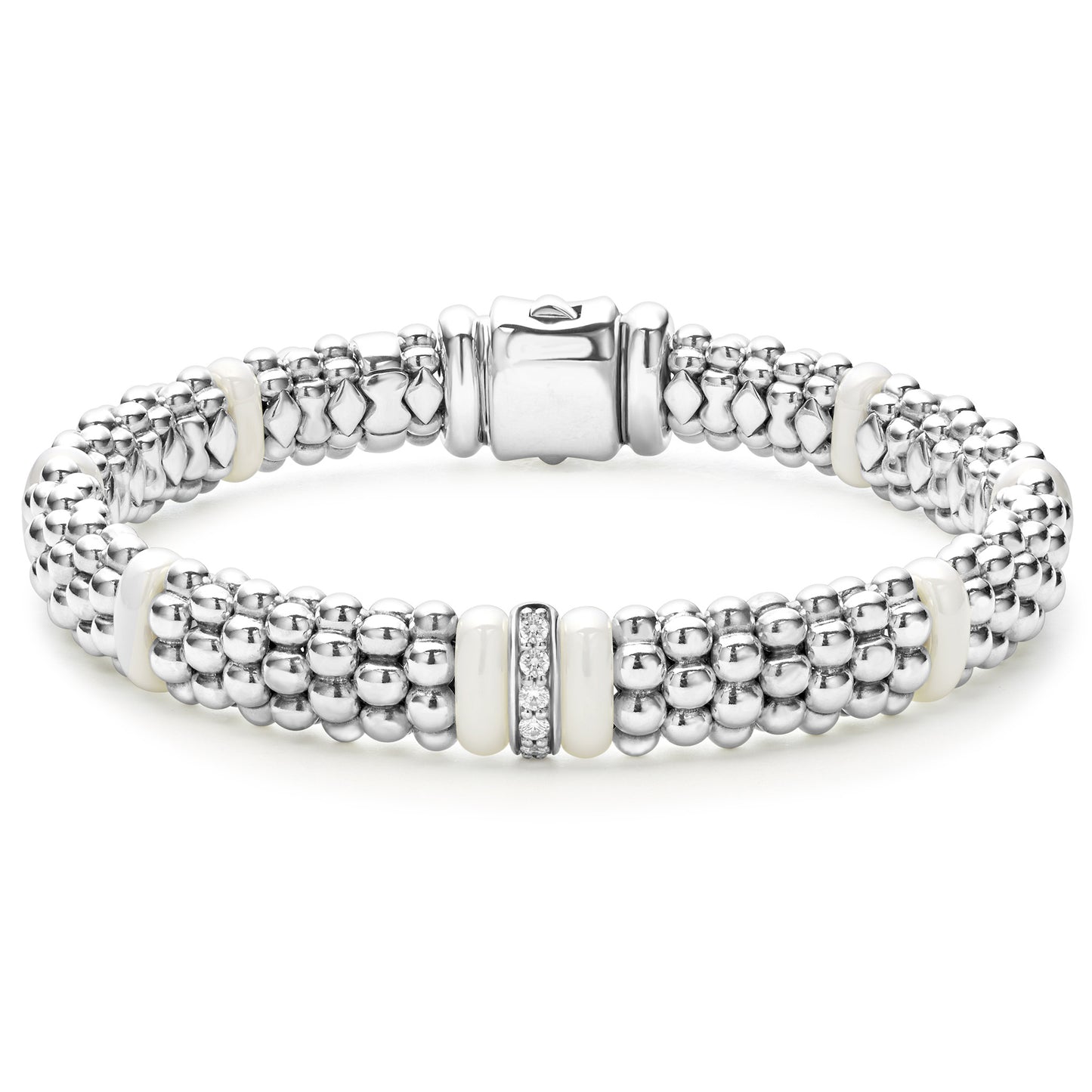 White Caviar Collection Single Station Diamond Bracelet