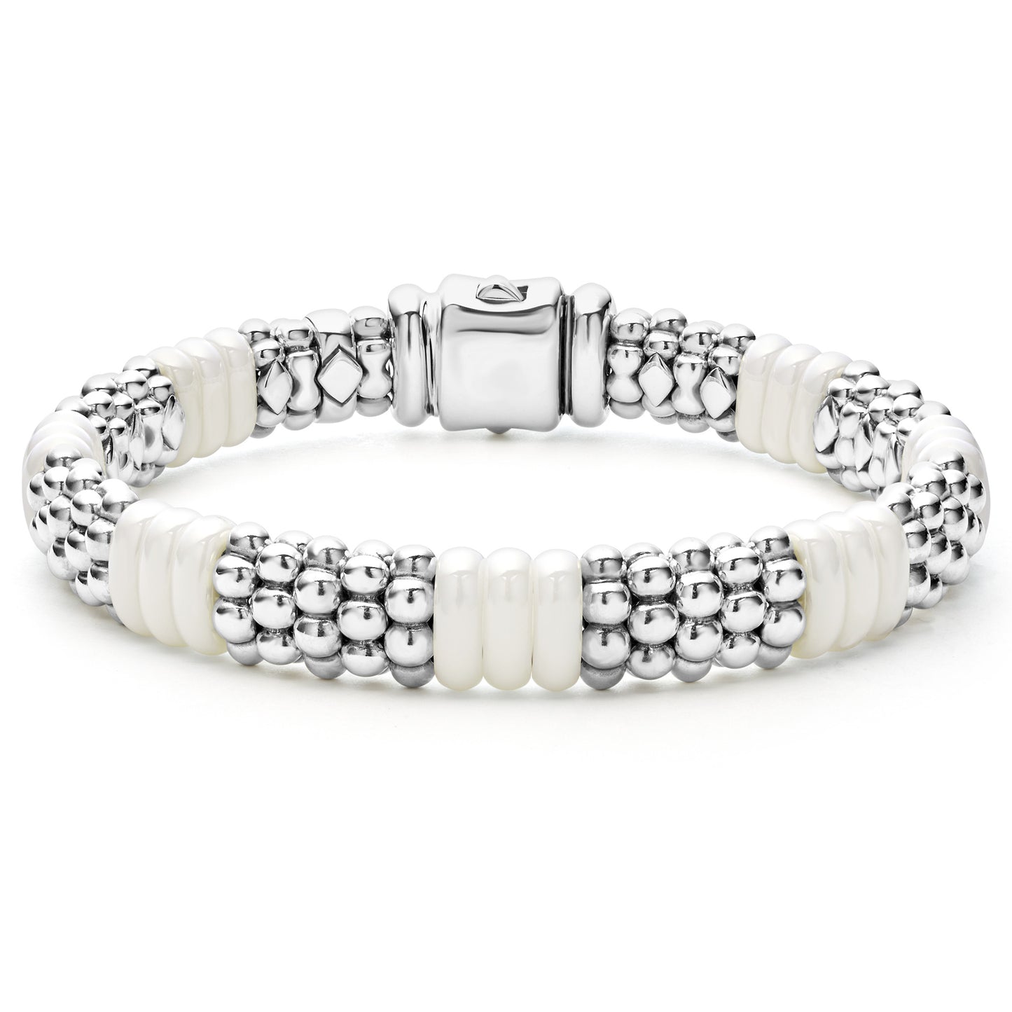 White Caviar Collection Ceramic Beaded Bracelet