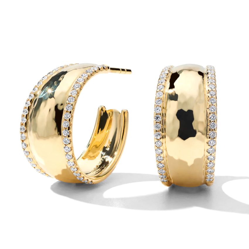 Classico Collection: Goddess Diamond Accented Hoop Earrings