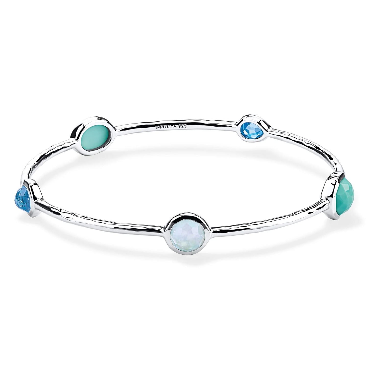 Rock Candy Collection: Waterfall 5-Stone Bangle Medium Bracelet