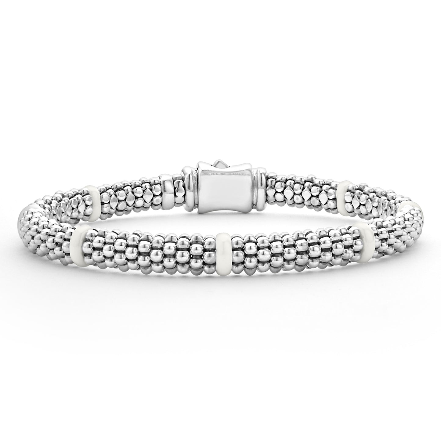 White Caviar Collection Ceramic Station Bracelet