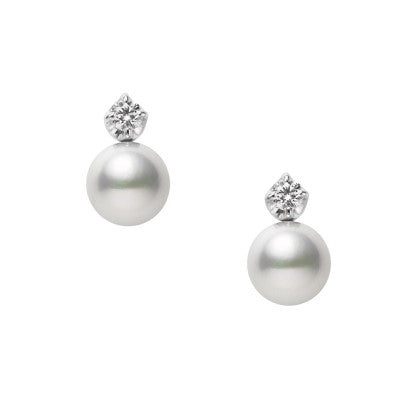 Classic Akoya Diamond Earrings