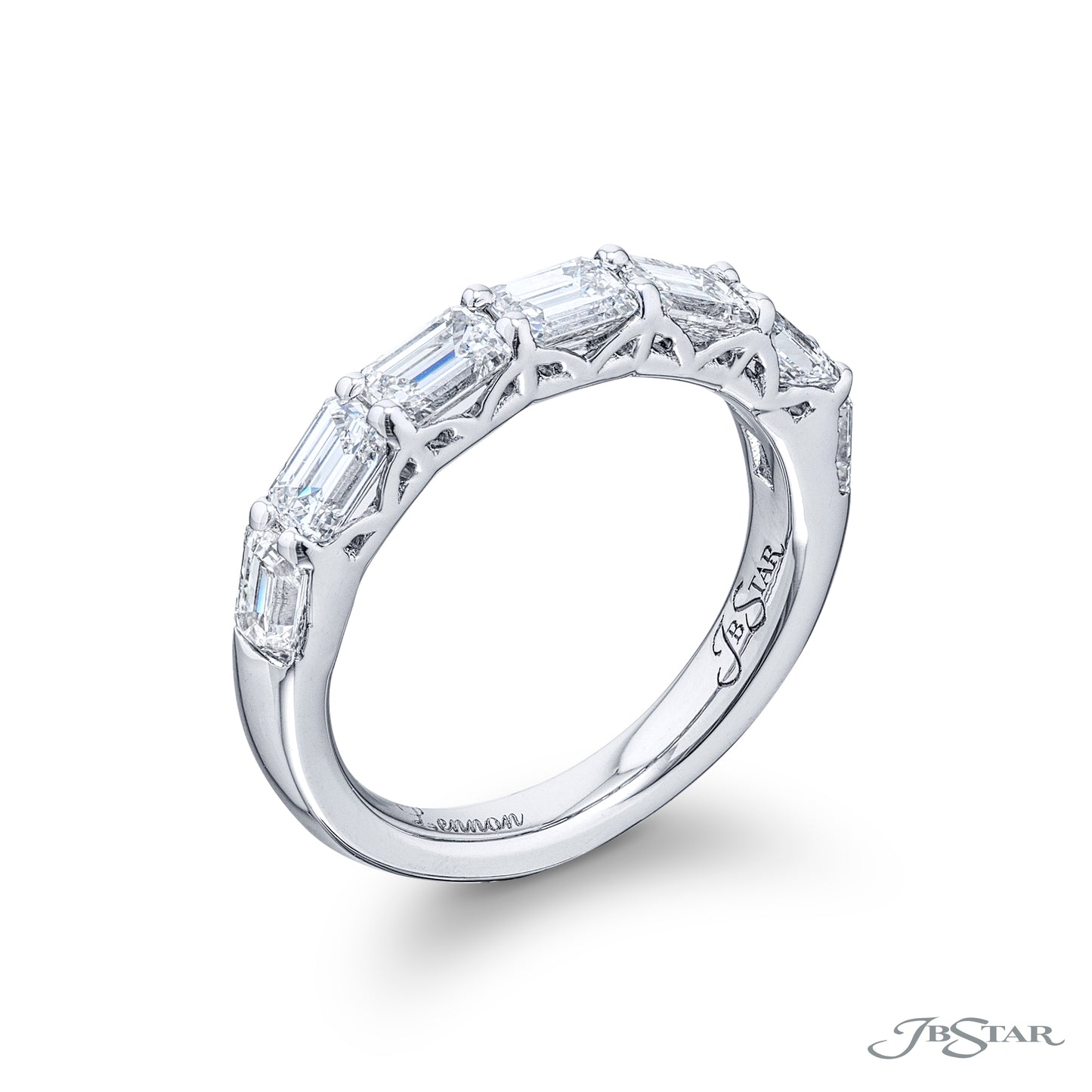 Emerald Cut Diamond Wedding Band