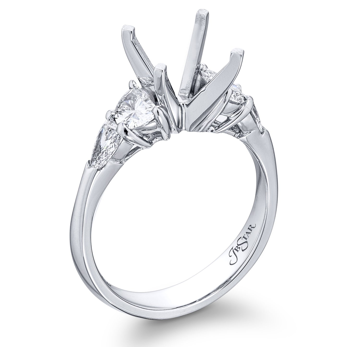 Diamond Engagement Mounting for Round Center