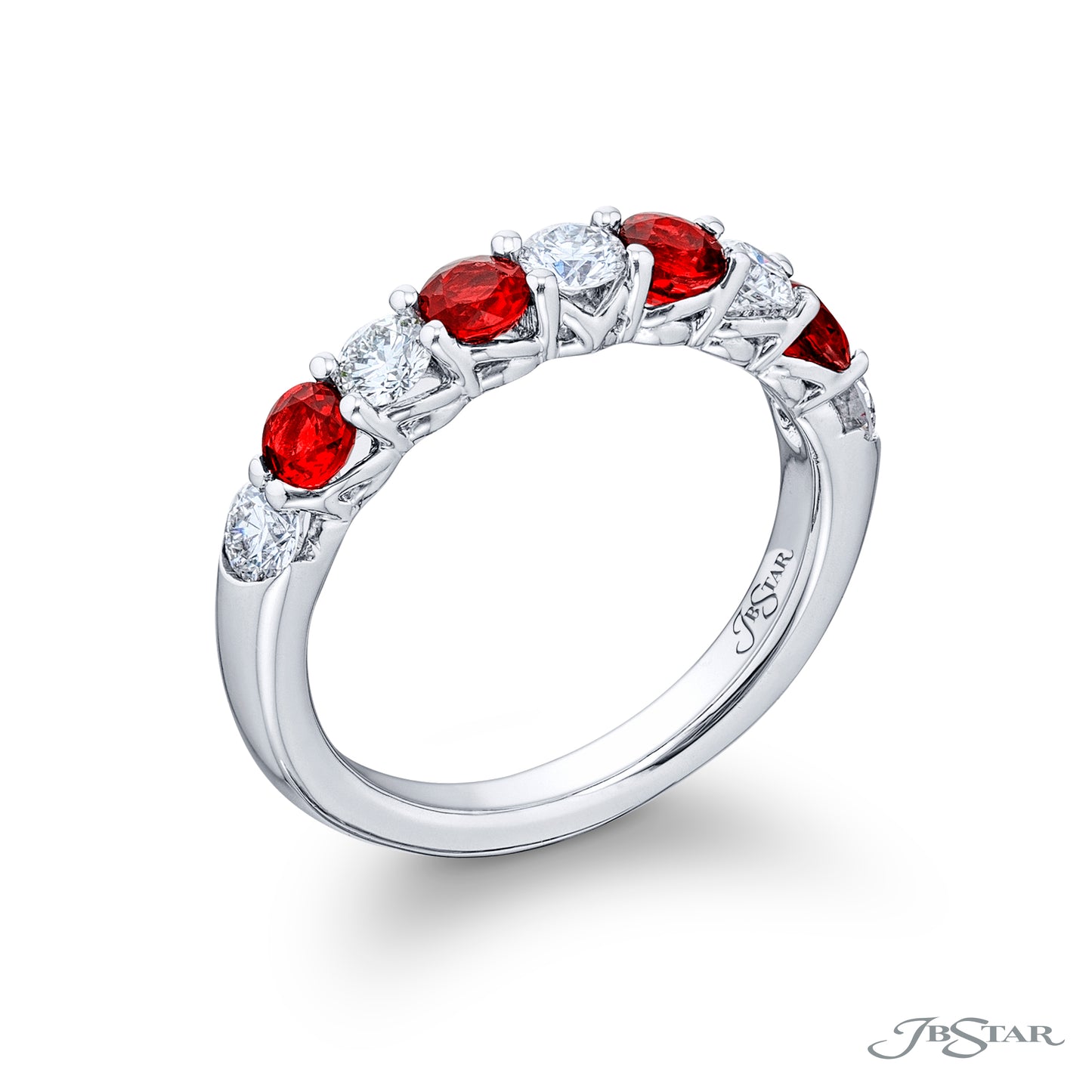 Ruby and Diamond Wedding Band