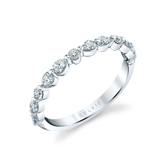 Pear and Round Diamond Band