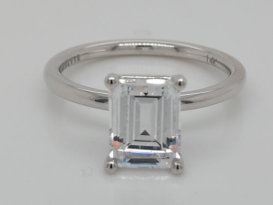 Blake Emerald Cut Solitaire Engagement Mounting