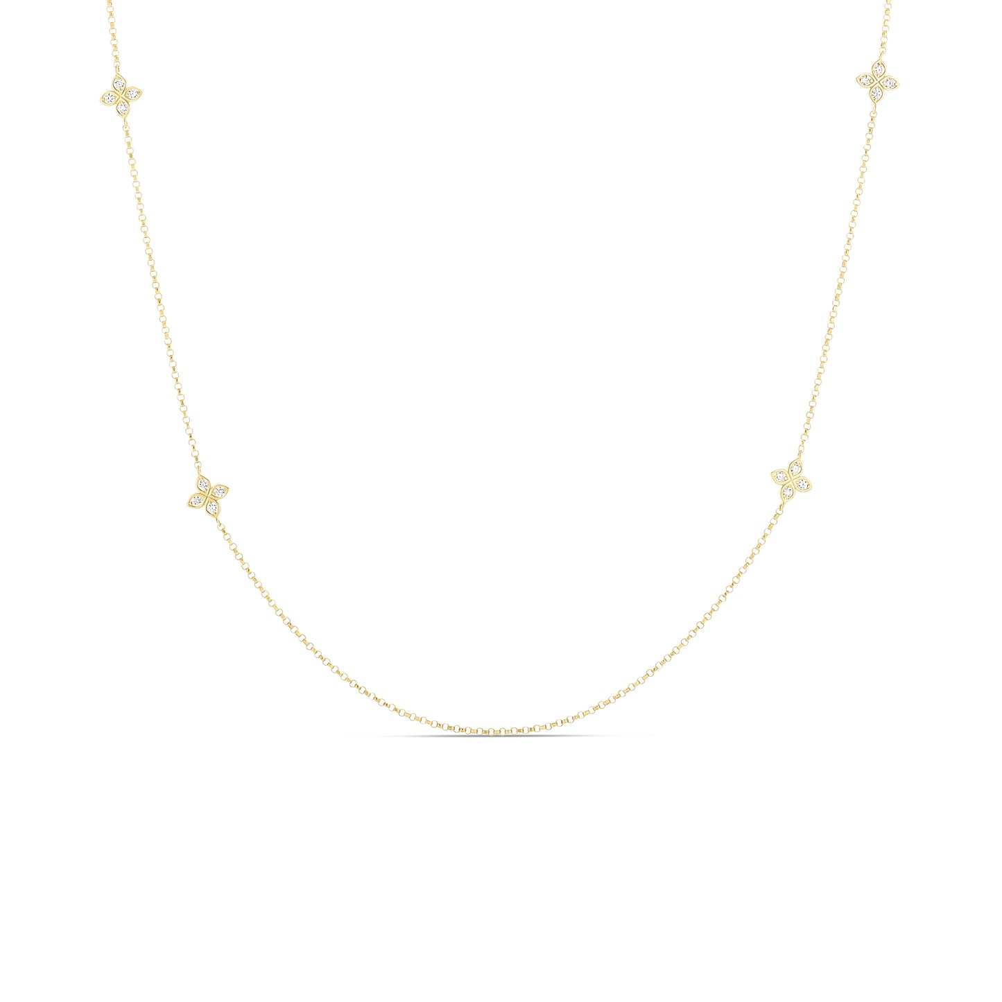 Love by the Inch 10-Station Flower Necklace