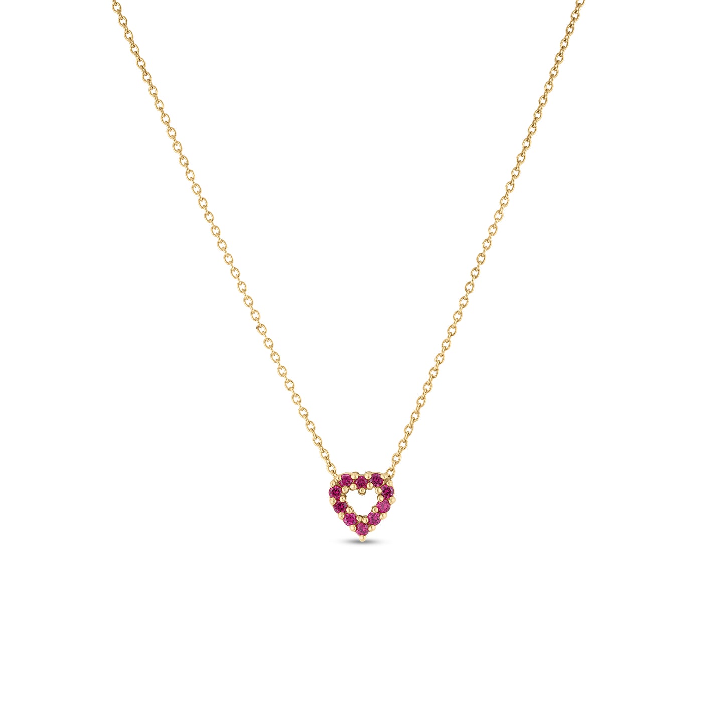 Tiny Treasures Heart Ruby & Diamond Reversible Necklace
