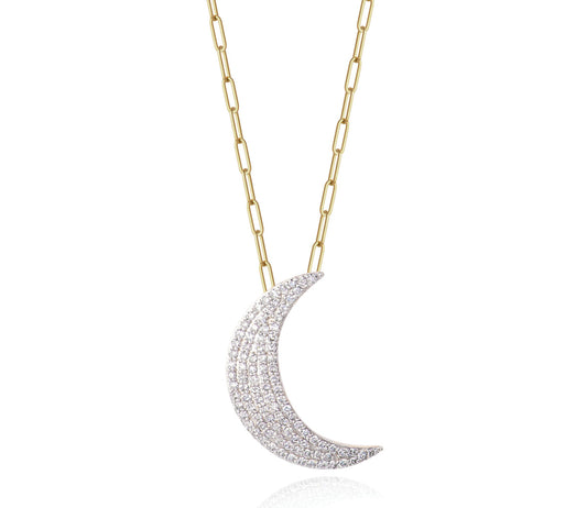 Infinity Crescent Moon Necklace