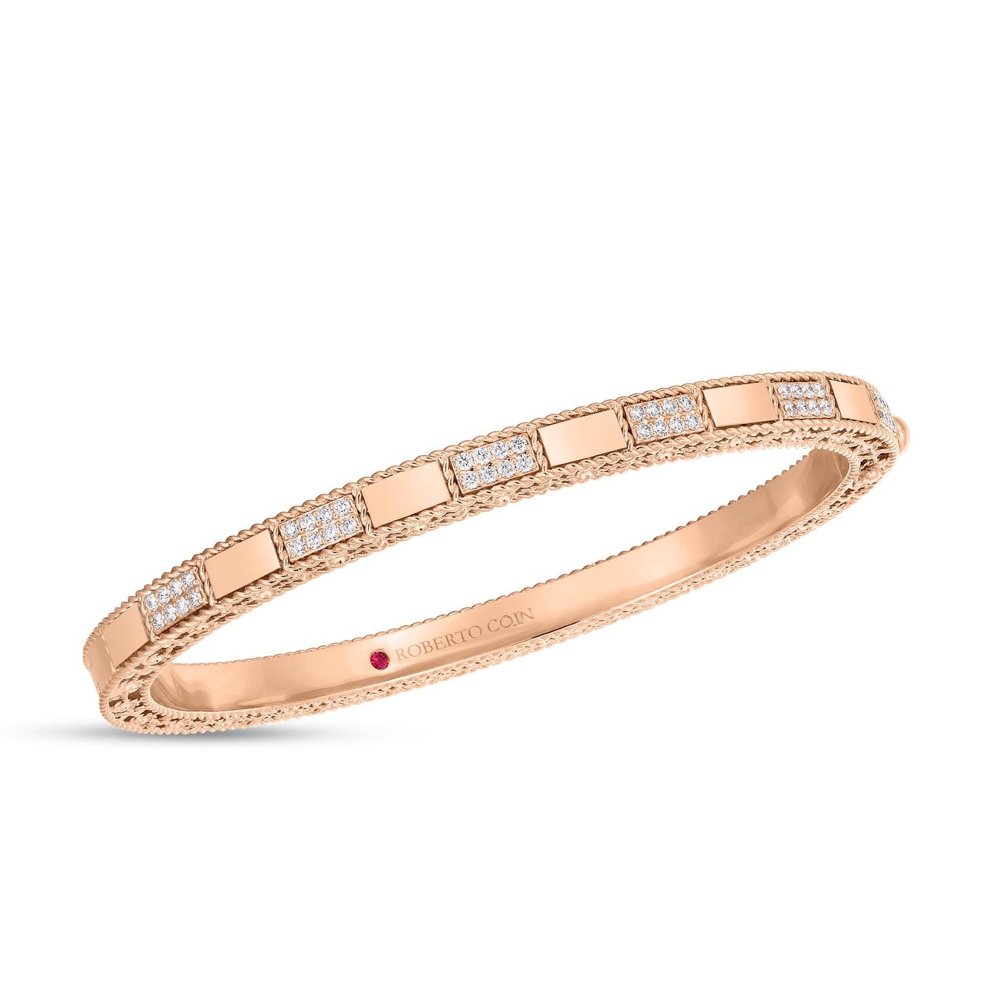 Mosaic Alternating Diamond Bangle