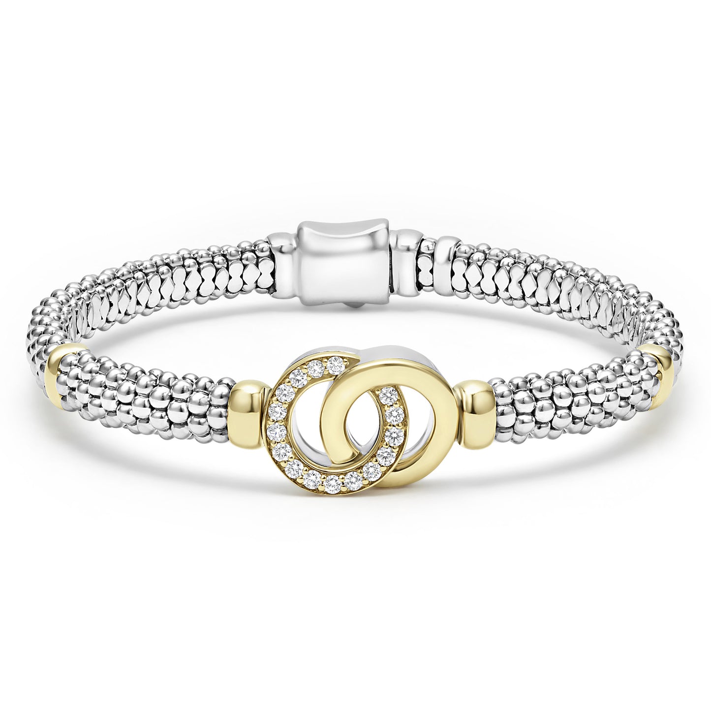 Signature Caviar Collection Diamond Interlocking Bracelet