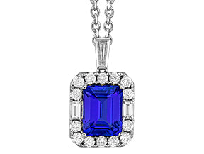 Tanzanite and Diamond Pendant