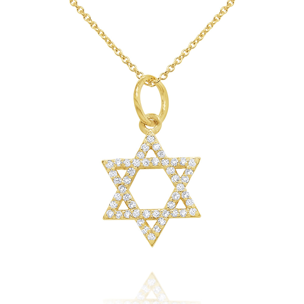 Diamond Star of David Pendant